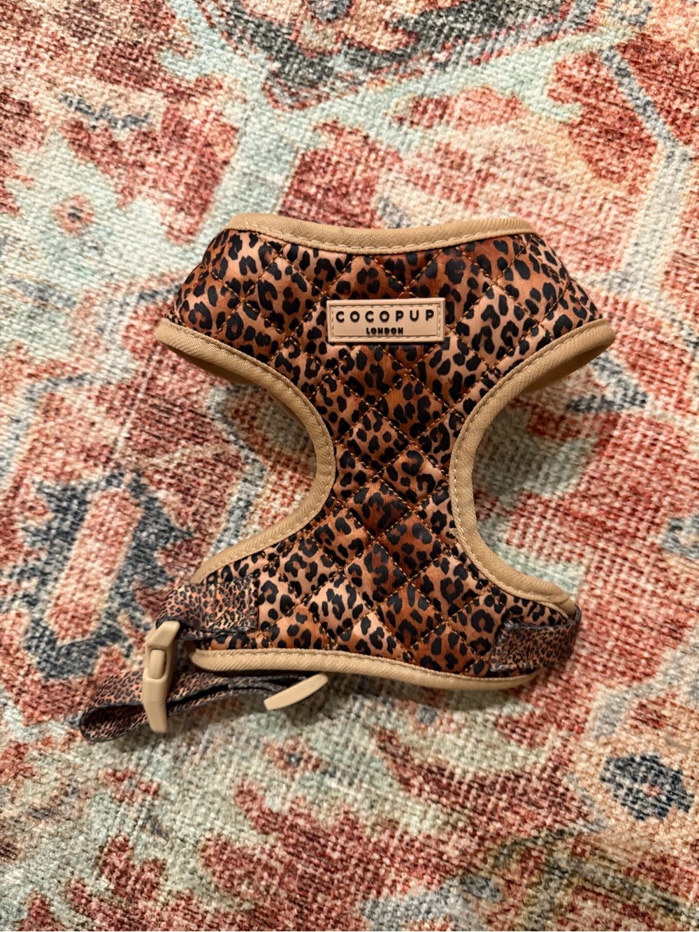 CocoPup Leopard Print Dog Harness in Brown xs
